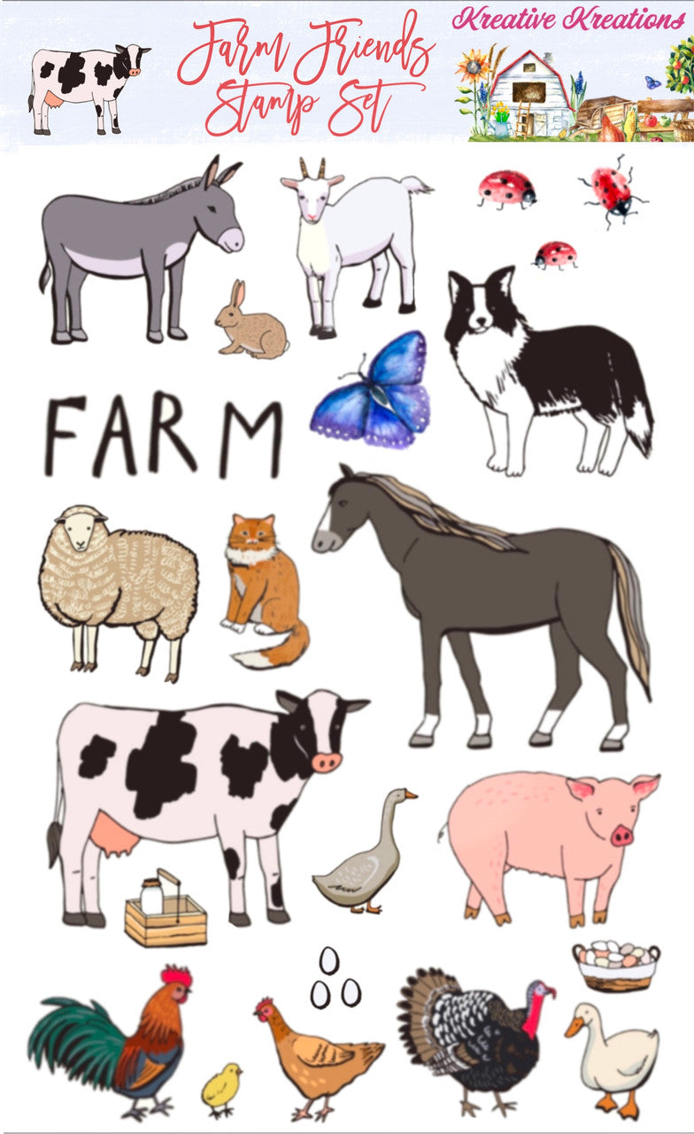 Kreative Kreations Stempelset Farm Friends